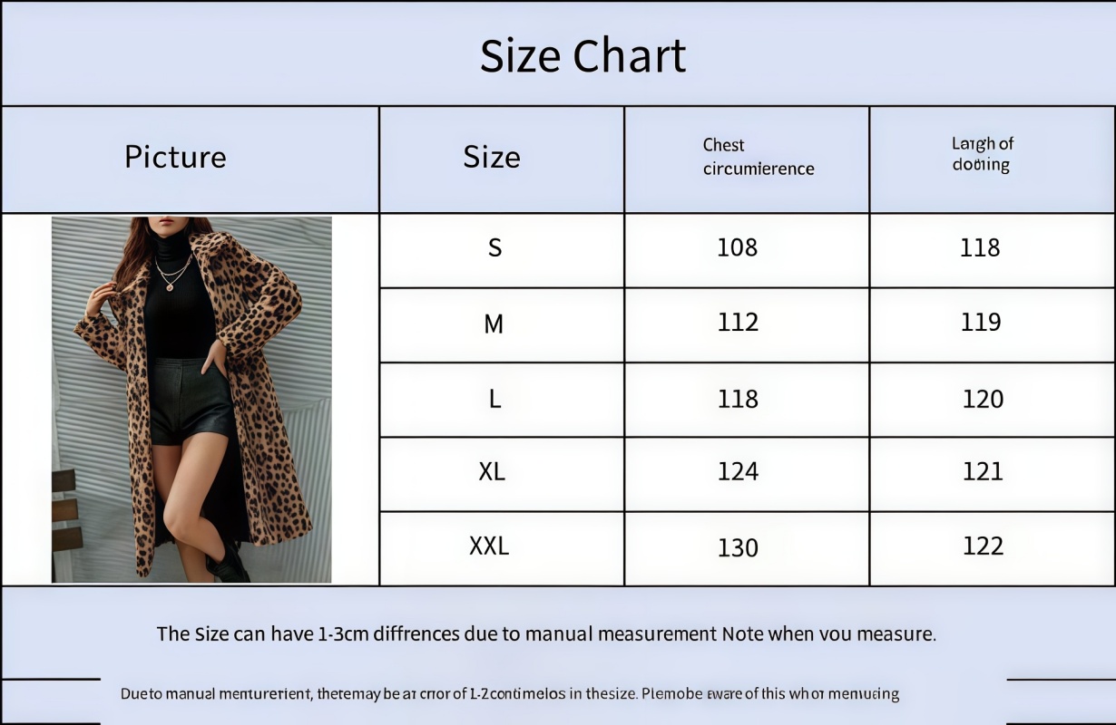 Elegant Leopard Fur Long Coat Winter Loose Fur Overcoat Thick Warm Plush Jacket